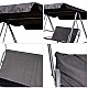 Садова гойдалка 3-місна з навісом, чорна, посилена до 160 кг, для дачі та саду, Comfort Base