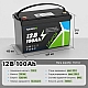 LiFePO4 12V 100Ah Акумулятор Yulongne 1280Wh, 100A, BMS