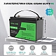 3,3 кВт Комплект резервного живлення Інвертор Datouboss + 2 акумулятора 12V/100Ah для будинку, квартири
