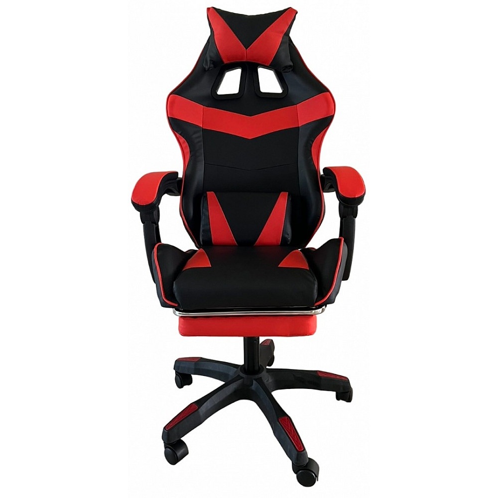 Крісло геймерське з підставкою для ніг Comfort Game червоне