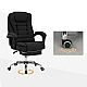 Офісне крісло до 130 кг з масажною подушкою та підставкою для ніг BOSS KO22 Premium Чорне з тканини