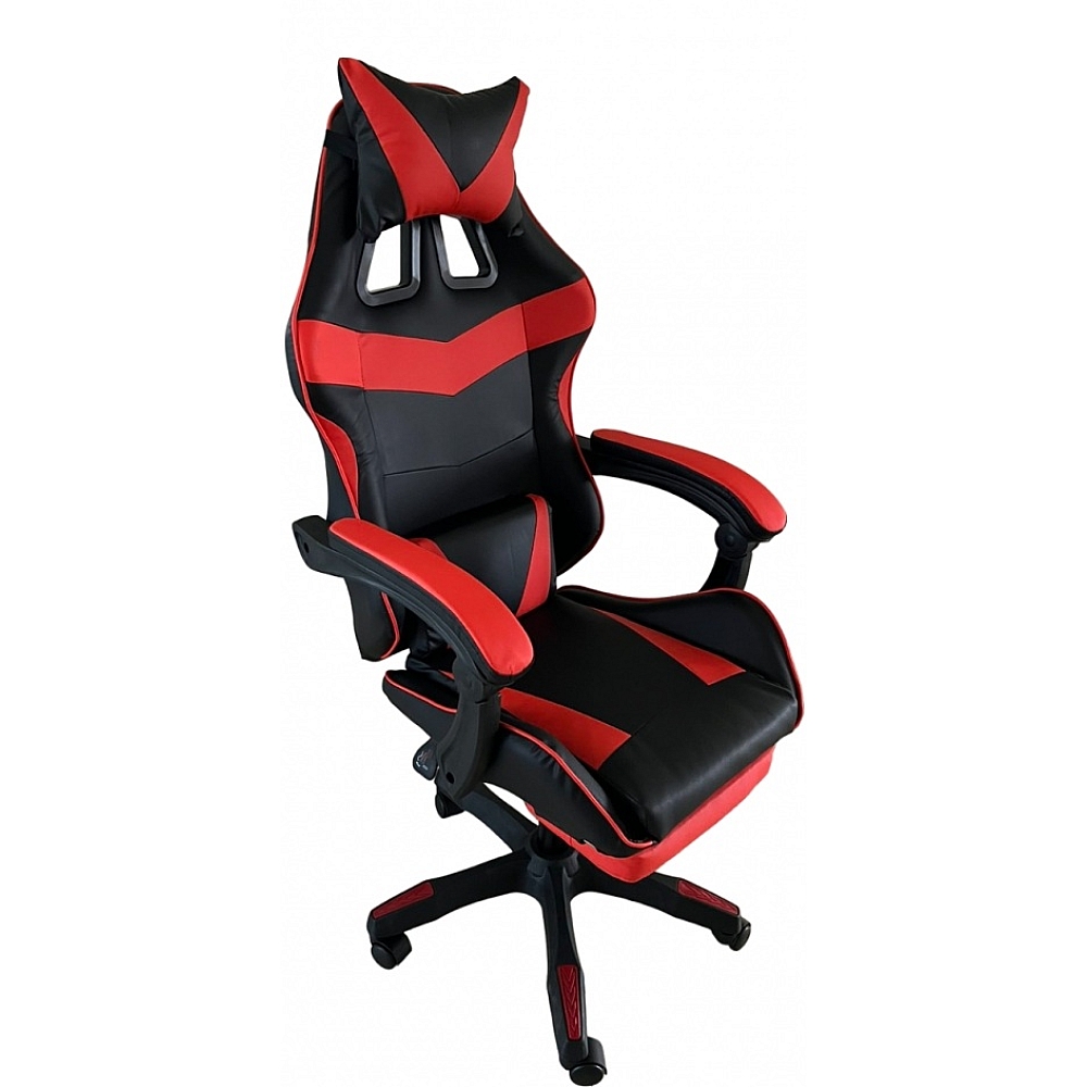 Крісло геймерське з підставкою для ніг Comfort Game червоне