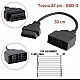 Перехідник для сканера Toyota Тойота 22 Pin -> OBD 2 ELM327 адаптер Перехідник для сканера Toyota Тойота 22 Pin -> OBD 2 ELM327 адаптер