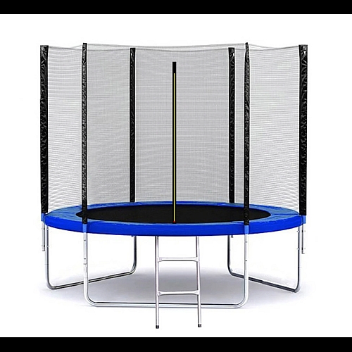 Батут 312 см Neo-Jump з сіткою синій стрибковий