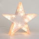 Новорічна декоративна зірка 35 см на батарейках LightZone з голографічним ефектом теплий білий