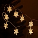 Світлодіодна гірлянда на батарейках Зірки, Білий, новорічна прикраса