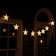 Світлодіодна гірлянда на батарейках Зірки, Білий, новорічна прикраса