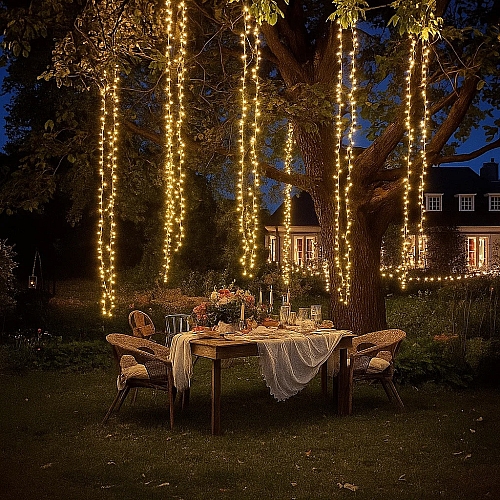 Світлодіодна гірлянда Casa Deco LED Lianen, 5 ліан по 192 см, тепле біле світло
