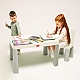 Дитячий стіл та два стільці, Doloni пластиковий сіро-молочний
