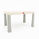 Дитячий стіл та два стільці, Doloni пластиковий сіро-молочний