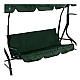 Садова гойдалка Comfort Base 3-місна зелена з навісом, до 160 кг, для дачі та саду
