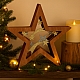 Новорічна декоративна Різдвяна зірка 35 см на батарейках LightZone, таймер, теплий білий