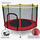 Батут дитячий 140 см Fitonix із захисною сіткою + 6 опорних ніжок червоний