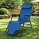 Шезлонг-лежак Axeon, до 120 кг, синій, розкладний