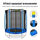 Батут WellActive 183 см до 100 кг з зовнішньою сіткою стрибковий Синій