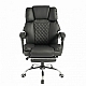 Офісне крісло до 150 кг з масажною подушкою та підставкою для ніг Master Prestige KO42CZ Premium Чорне