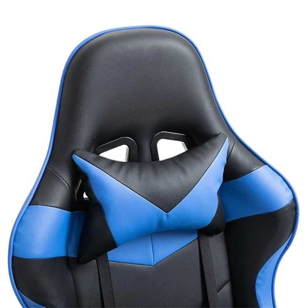 Геймерське крісло ергономічне з подушкою ProGame синє