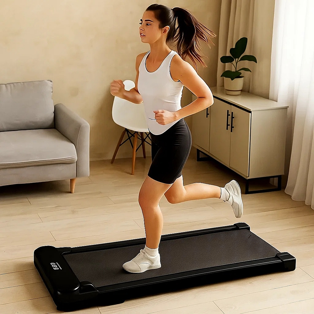 Уцінка! Бігова доріжка до 120 кг, 1100 Вт, 6 км/год тиха, компактна Treadmill XM-U1 для дому, квартири чи офісу