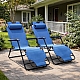 Комплект шезлонг-лежак Axeon 2 шт, до 120 кг, синій, розкладний