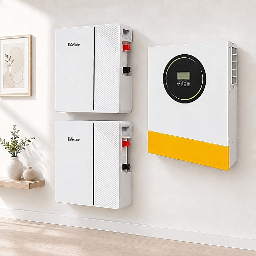 11 кВт Комплект Гібридний інвертор Anenji з Wi-Fi + 2 акумулятора DAH Solar 51.2V 100Ah, BMS для резервного живлення