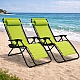 Комплект шезлонг-лежак з підстаканником Axeon 2 шт., lime green, складний з текстилену