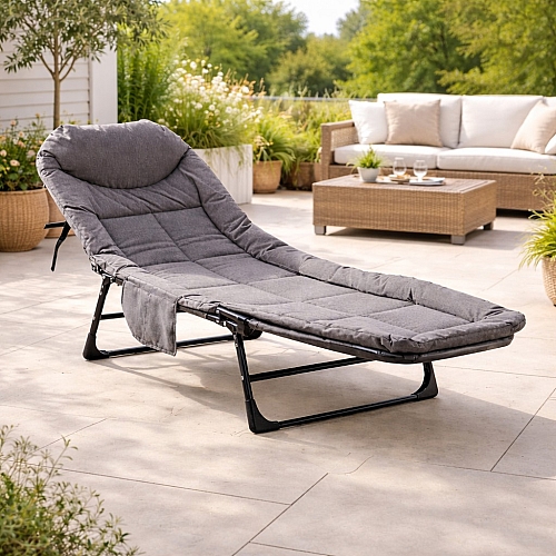 Шезлонг-лежак ліжко розкладне Ideal Garden, посилене