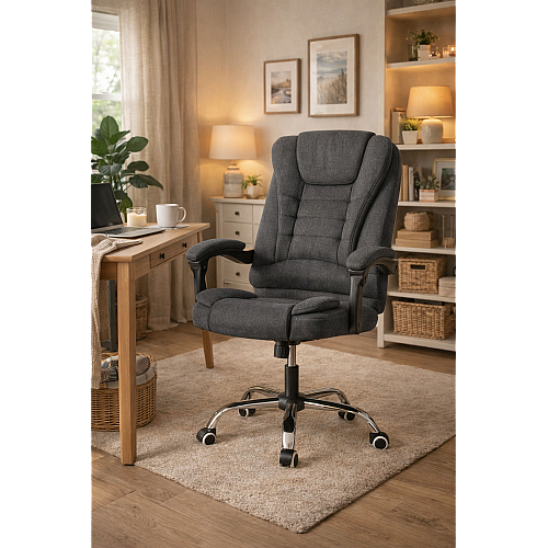 Офісне крісло BOSS KO22, тканинне, сіре, до 130 кг