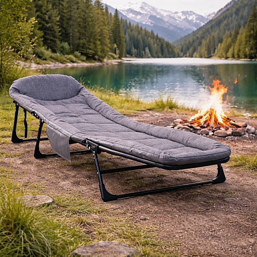 Туристичне ліжко-шезлонг Anro розкладне з матрацом